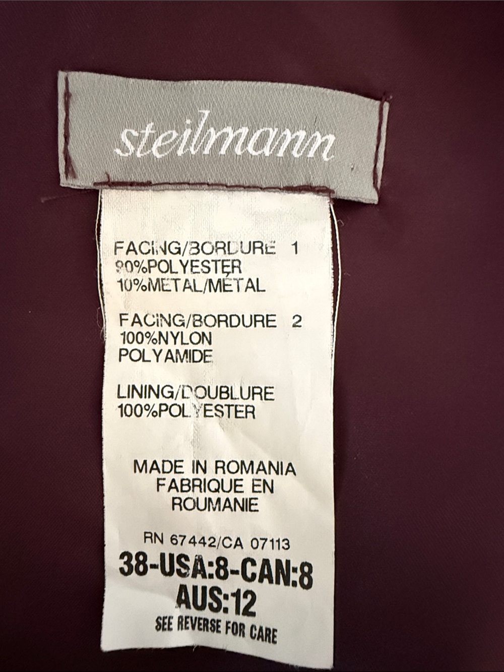 Steilmann | Dark Purple / Black Formal Dress - Picture 5 of 5